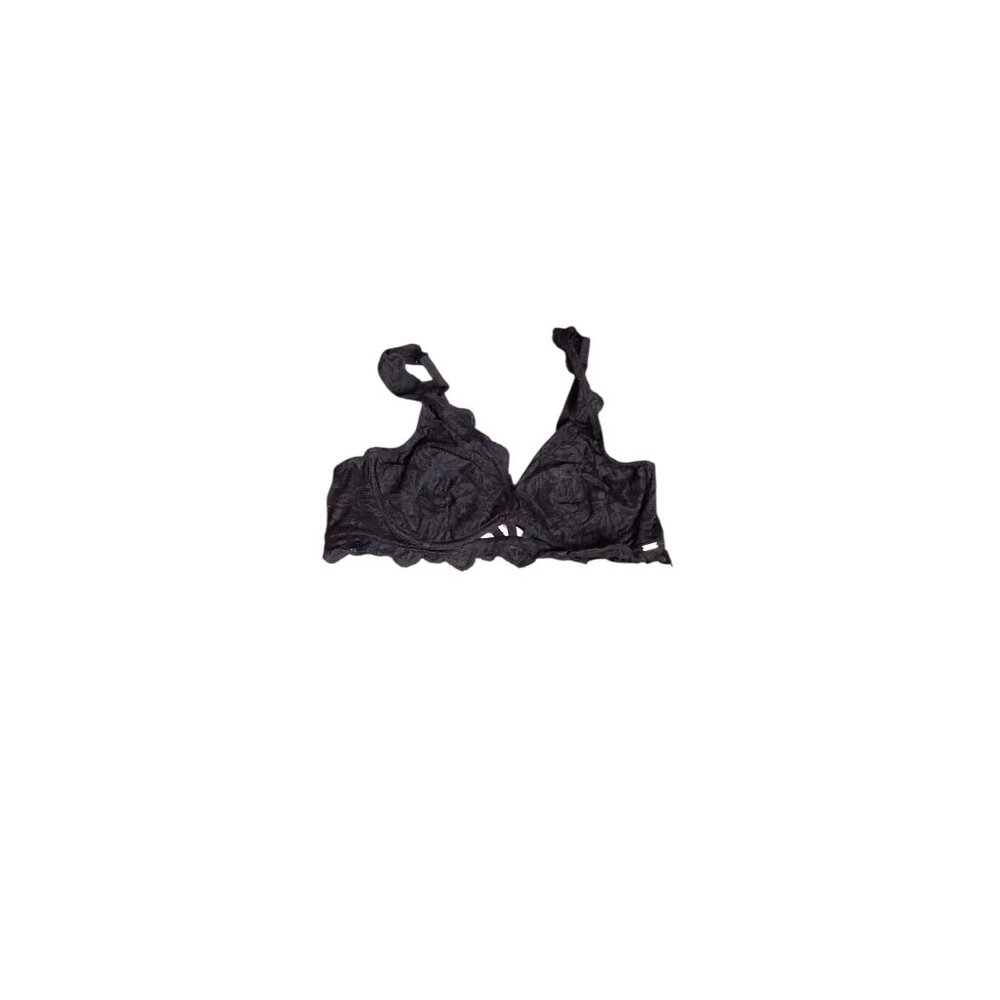 Pink Victoria’s Secret Black Lace Date Unlined Bra